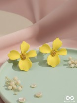 Citrine Bloom - Enameled Ear Studs