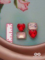 Crimson Lilac Lovebuds -Embellished Earrings 