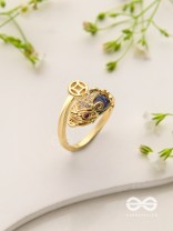 Dragonheart's Crown - Golden Statement Ring 