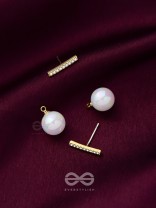 Modern Grace - Golden Embellished Ear Jackets