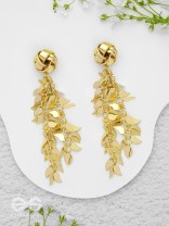 Dripping Leaves - Golden Earrings