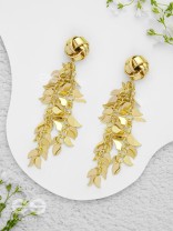 Dripping Leaves - Golden Earrings