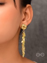 Dripping Leaves - Golden Earrings