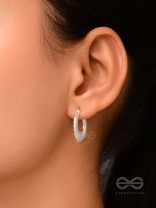 Glittering Halos - Silver Earrings