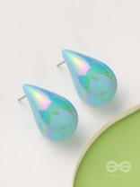 Glitter Drops - Holographic Acrylic Earrings (Light Blue)