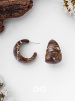 Cinnamon Swirl  - Acrylic Earrings