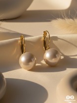 Regal Pearls - Golden  Earrings