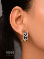 Butterfly Ballet - Golden Enamelled Earrings