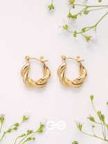 Twist N Turns - Golden Earrings