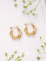 Twist N Turns - Golden Earrings