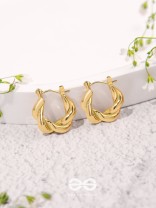 Twist N Turns - Golden Earrings