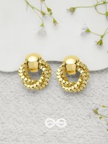 Tangled Radiance - Golden  Stud Earrings