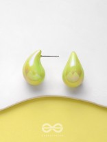 Glitter Drops - Holographic Acrylic Earrings (Green)