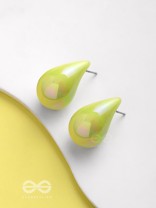 Glitter Drops - Holographic Acrylic Earrings (Green)