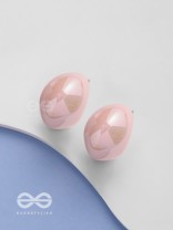Groovy Arcs - Holographic Acrylic Earrings (Pink)