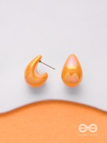 Shining Crescents - Holographic Acrylic Earrings (Orange)