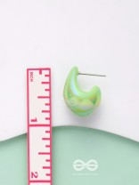 Shining Crescents - Holographic Acrylic Earrings (Green)