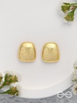 Midas Touch - Textured Golden Earrings 