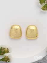 Midas Touch - Textured Golden Earrings 