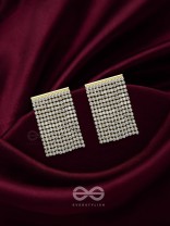 Starry Falls - Golden Embellished Earrings