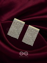 Starry Falls - Golden Embellished Earrings