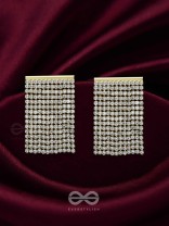 Starry Falls - Golden Embellished Earrings