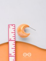 Groovy Arcs - Holographic Acrylic Earrings (Orange)