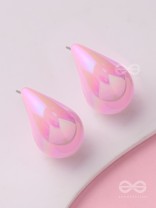Glitter Drops - Holographic Acrylic Earrings (Pink)