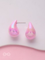 Glitter Drops - Holographic Acrylic Earrings (Pink)