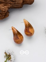 Chestnut Chic - Acrylic Earrings