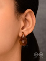 Chestnut Chic - Acrylic Earrings