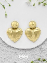 Young Love - Textured Golden Earrings