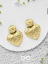 Young Love - Textured Golden Earrings