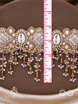 Bhadrashochi- The Shimmering Shower- Shells, Beads, Mirror And Glass Drops Hand Embroidered Choker Neckpiece