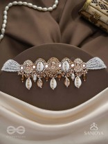 Velakula- The Coastline Stories- Shells, Beads, Pearl And Glass Drops Hand Embroidered Choker Neckpiece