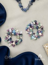 Vilohita - The Lilac Luxury- Beads Hand Embroidered Earrings