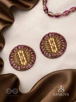 Anantya- The Infinity Loop- Sequins And Beads Hand Embroidered Earrings
