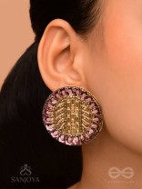 Anantya- The Infinity Loop- Sequins And Beads Hand Embroidered Earrings