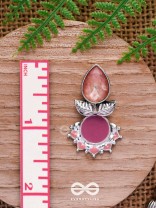 The Leafy Glow- Stone Enamelled Oxidised Ear Jackets