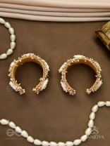 Lavnakar- The Coast Of Treasures- Shells And Beads Hand Embroidered Bangles (Set Of 2)