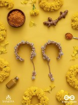 Shlaghya - The Glorious Creations - Beaded Hand Embroidered Cuff Bracelets (Set Of 2)