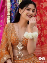 Abhivrish - The Shell Shower - Shells, Mirrors, Beads And Glass Drops Hand Embroidered Neckpiece