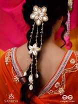 Maayin - The Magical Inflorescence - Shells, Mirrors And Beads Hand Embroidered Hair Accessory