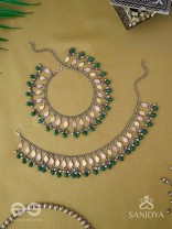Kadkani - The Pastel Bells - Enamelled Oxidised Anklets (Set Of 2)