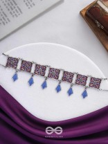 The Authentic Aura - Enamelled Oxidised Choker Neckpiece