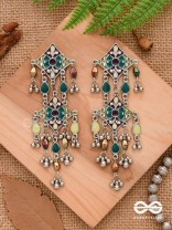 The Earthy Shades - Enamelled Oxidised Earrings