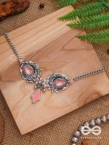 The Rosy Reminiscence - Enamelled Oxidised Choker Neckpiece