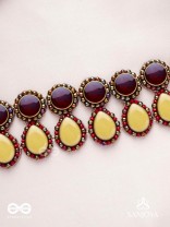 Rasvatta - The Olive Elegance - Stones And Beads Hand Embroidered Choker Neckpiece