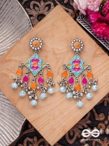 The Bright Merries - Enamelled Oxidised Earrings