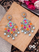 The Bright Merries - Enamelled Oxidised Earrings